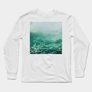 Emerald Ocean Water Waves Mist and Surf Dreams Long Sleeve T-Shirt